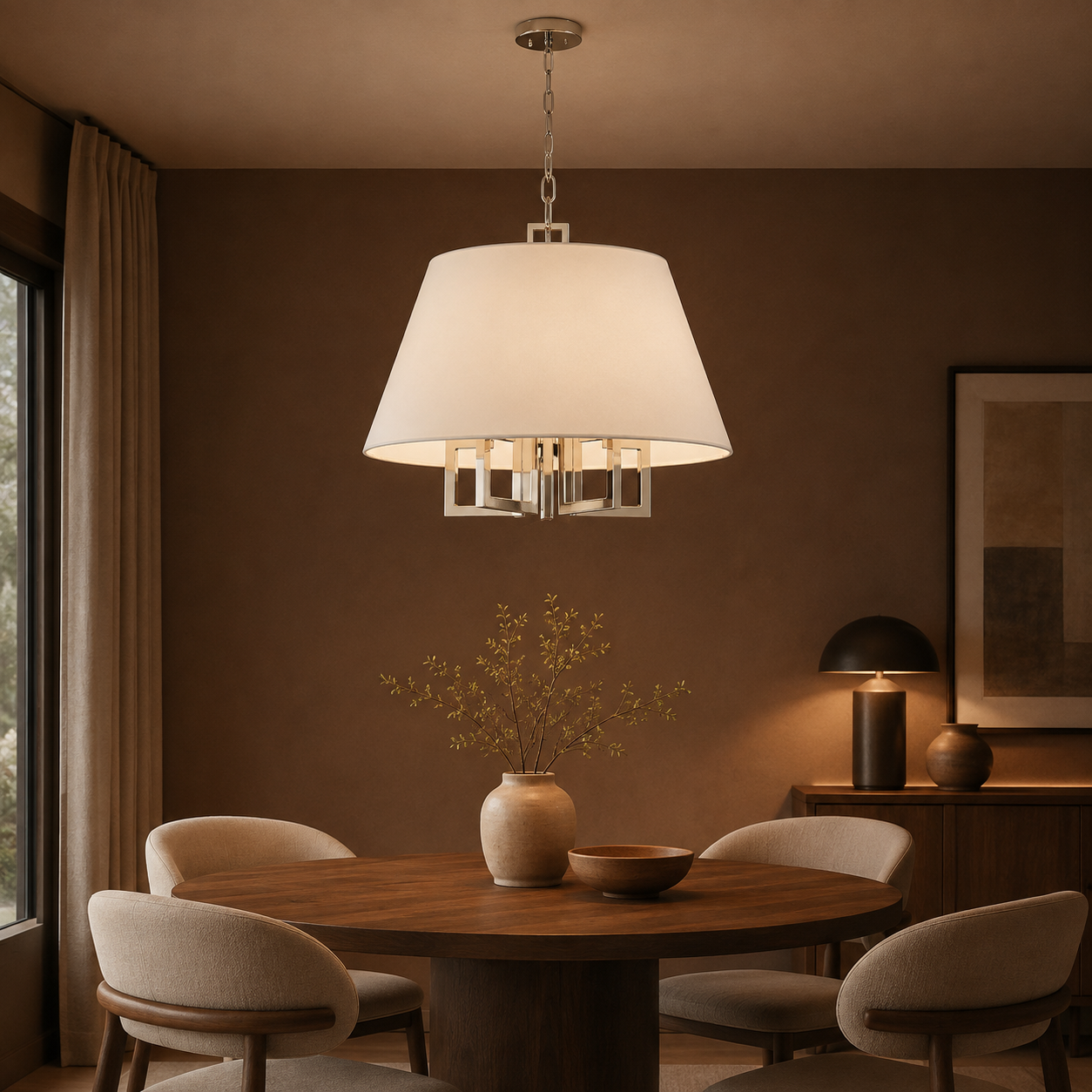 Polished Nickel 5-Light Pendant lights
