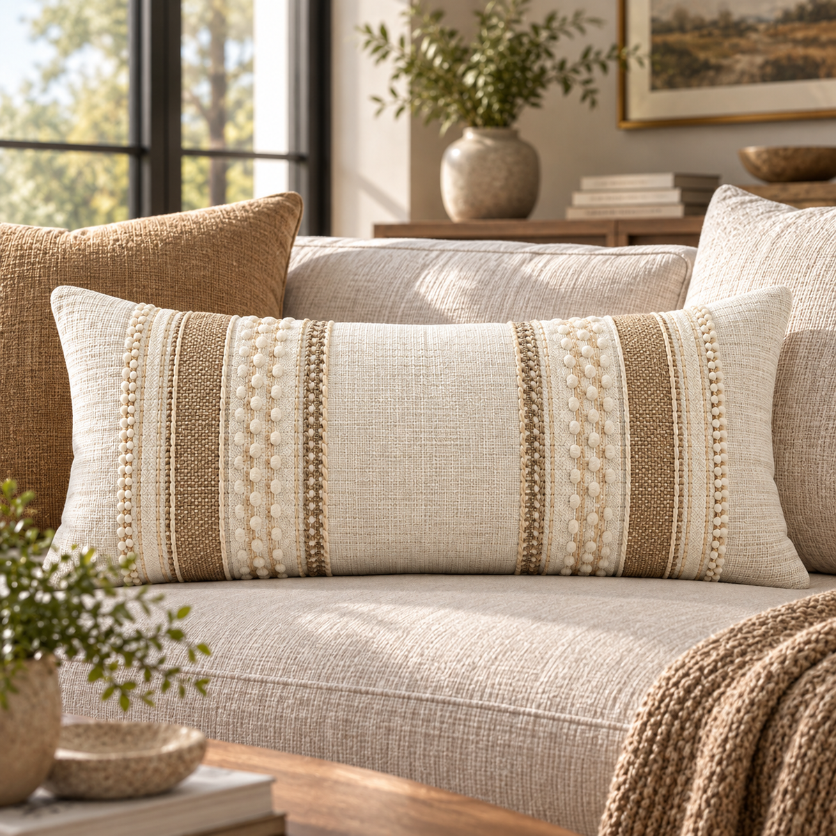 White Down lumbar pillows