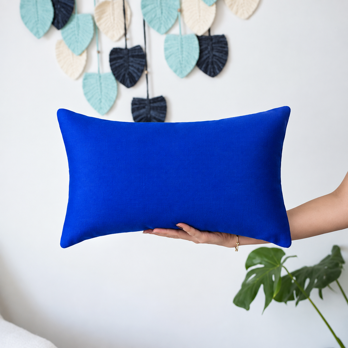 Custom Monogram Punch Needle Pillow