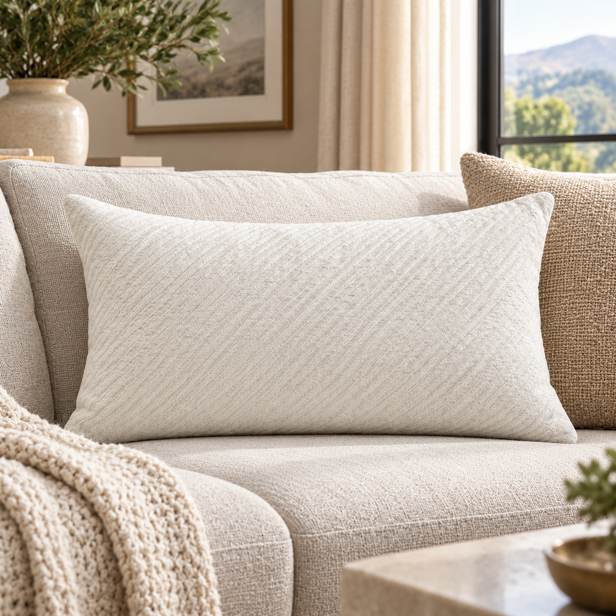 Custom Monogram Punch Needle Pillow