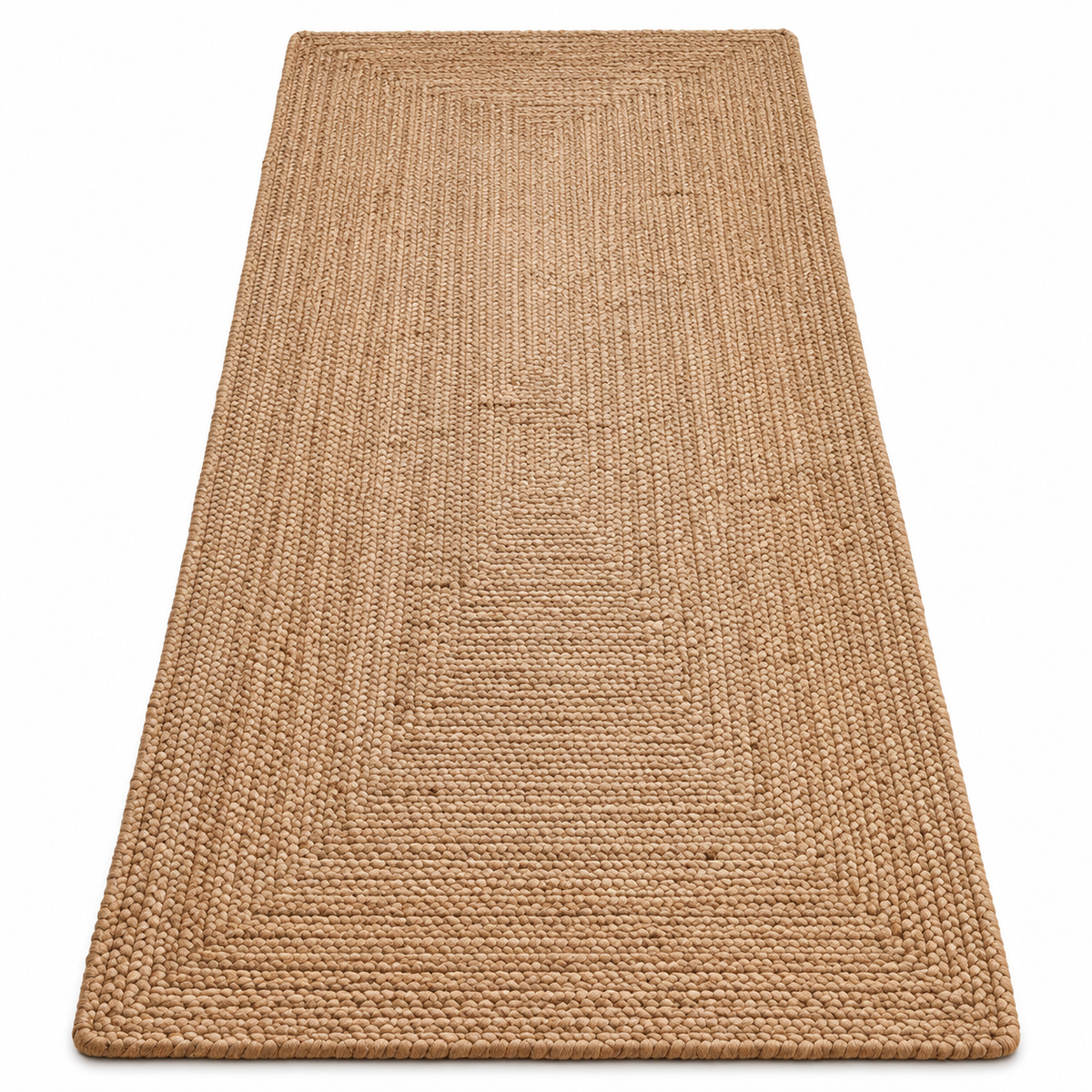 Natural Brown Jute Runner Rug