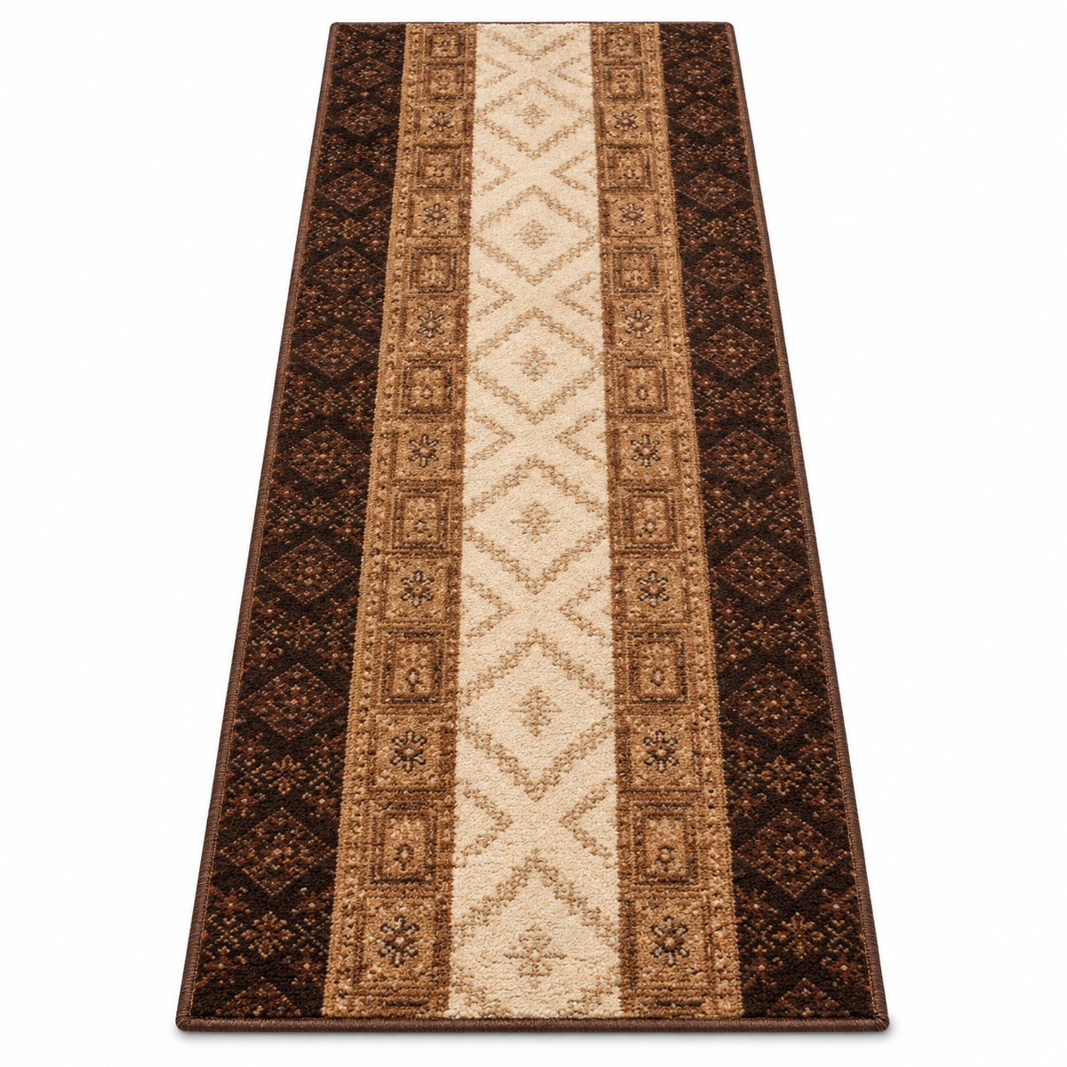 Brown Slip-Resistant Runner Rug
