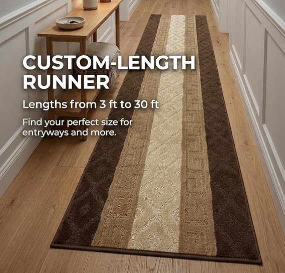 Brown Slip-Resistant Runner Rug