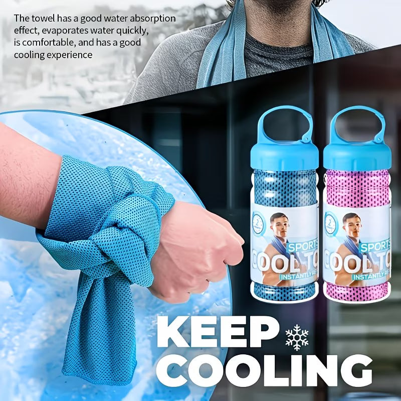 Instant Cooling Towel – Reusable Cold Cooling Towel for Sports, Gym, Travel & Hot Weather