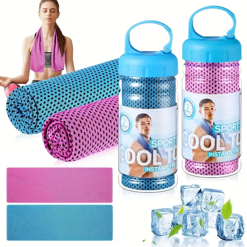 Instant Cooling Towel – Reusable Cold Cooling Towel for Sports, Gym, Travel & Hot Weather